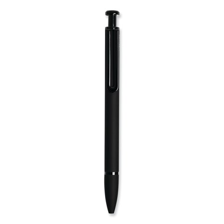 U BRANDS Monterey Ballpoint Pen, Medium 1 mm, Black Ink, Black Barrel, 12PK 3786U0124